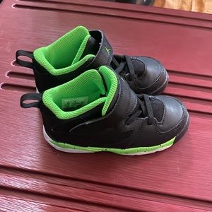 Jordan black sneaker with green and white